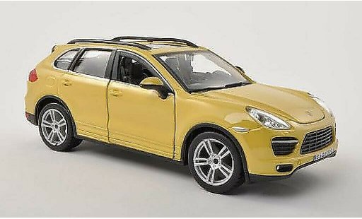 Porsche Cayenne Turbo 1/24 Burago (92A) jaune miniature