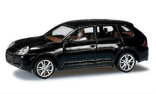 Porsche Cayenne S 1/87 Herpa noire DioramaReady miniature