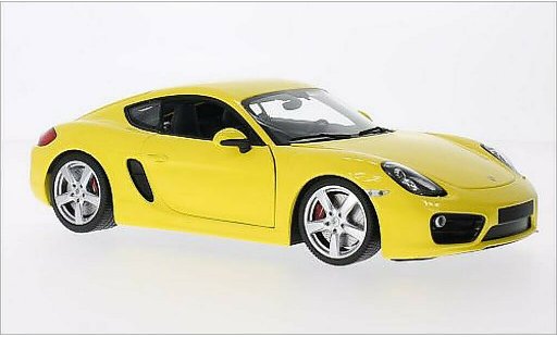 Porsche Cayman Base 1/18 Minichamps jaune 2013 miniature