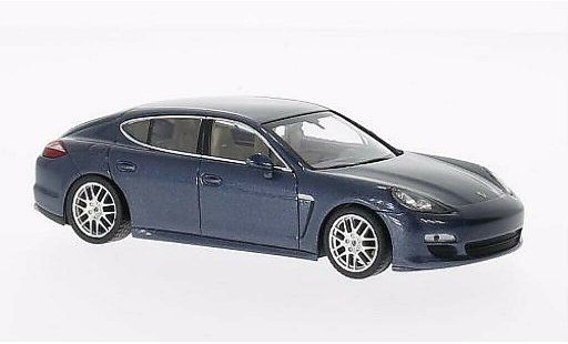 Porsche Panamera 4S 1/43 Minichamps grise-bleu 2011 miniature