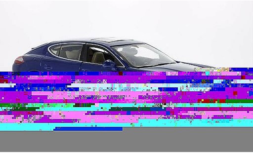 Porsche Panamera Turbo 1/18 Maisto bleu miniature
