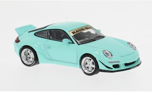 Porsche 997 RWB 1/64 Pop Race turquoise 1:64 miniature