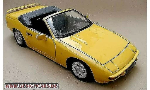 Porsche 924 Base 1/18 Minichamps cabriolet jaune miniature