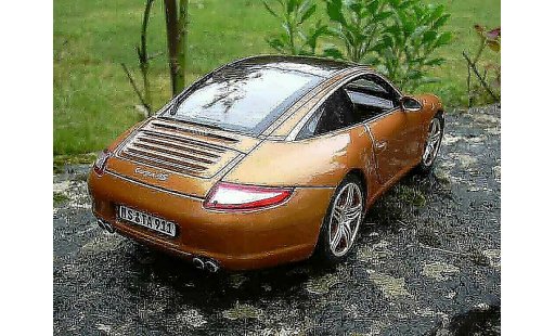 Porsche 911 Targa 1/18 Norev 4S orange miniature