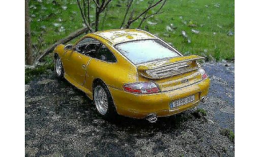 Porsche 911 GT3 1/18 Burago 99 jaune miniature