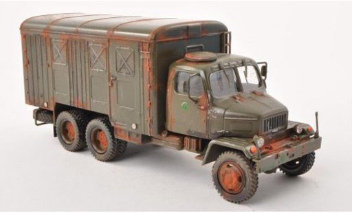 Praga V3S Kasten 1/43 Abrex fourgon olivverte tschechische Armee avec Rostspuren miniature