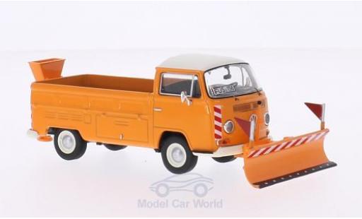 Miniature Volkswagen T2 A 1/43 Premium ClassiXXs a Pritsche orange/blanche Winterdienst mit Räumschild und Salzstreuer Volkswagen T2 A 1/43 Premium ClassiXXs a Pritsche orange/blanche Winterdienst mit Räumschild und Salzstreuer miniature