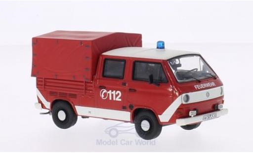 Miniature Volkswagen T3 A 1/43 Premium ClassiXXs a Doka rouge/blanche Feuerwehr mit Plane Volkswagen T3 A 1/43 Premium ClassiXXs a Doka rouge/blanche Feuerwehr mit Plane miniature