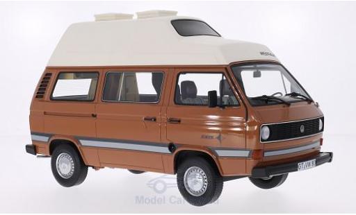 Miniature Volkswagen T3 1/18 Premium ClassiXXs a Westfalia Joker marron/matt-blanche Hochdach ohne Vitrine Volkswagen T3 1/18 Premium ClassiXXs a Westfalia Joker marron/matt-blanche Hochdach ohne Vitrine miniature