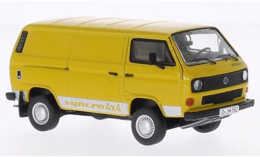 Miniature Volkswagen T3 1/43 Premium ClassiXXs b Kasten jaune Syncro (4x4 Schriftzug) Volkswagen T3 1/43 Premium ClassiXXs b Kasten jaune Syncro (4x4 Schriftzug) miniature