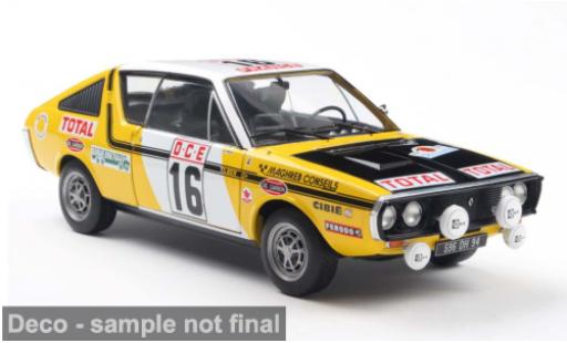 Renault 17 1/18 Solido PH.1 jaune 1:18 miniature