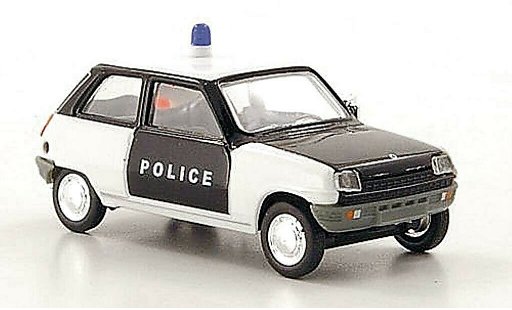Renault 5 Base 1/87 Herpa Police (F) noire/blanche miniature