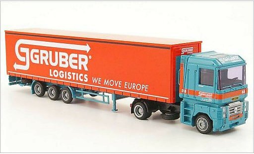 Renault Magnum Base 1/87 AWM Gruber Logistics Mega-G-KSZ miniature