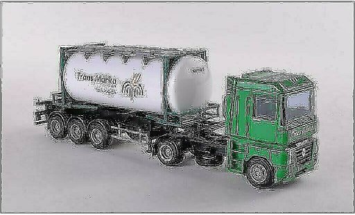 Renault Magnum Base 1/87 AWM Swapbody-SZ Trans Marka miniature