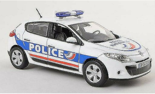 Renault Megane Base 1/43 Norev Police Nationale Police (F) 2010 miniature