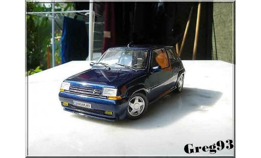 Renault 5 Phase 2 1/18 Norev GT Turbo bleu lagon 2 miniature