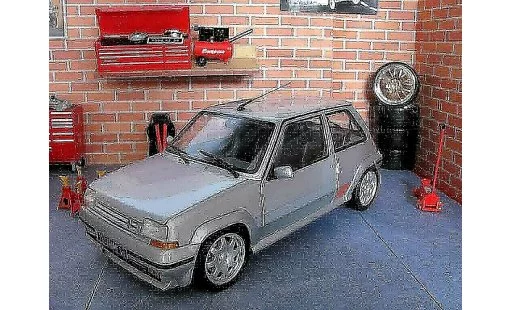 Renault 5 Phase 2 1/18 Norev GT Turbo 2 grise jantes speedline miniature