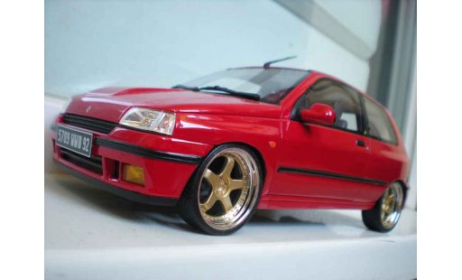 Renault Clio 16S 1/18 Ottomobile 1991 rouge jantes 17 pouces miniature