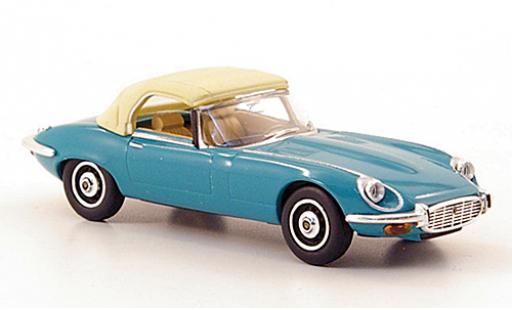 Miniature Jaguar E-Type 1/87 Ricko Roadster türkis 1971 Verdeck fermé sans Vitrine Jaguar E-Type 1/87 Ricko Roadster türkis 1971 Verdeck fermé sans Vitrine miniature