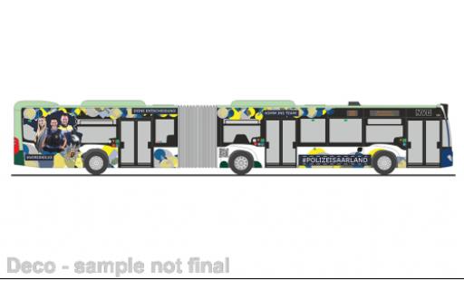 Miniature Mercedes Citaro 1/87 Rietze G NVG - police Saarland 2015 Mercedes Citaro 1/87 Rietze G NVG - police Saarland 2015 miniature