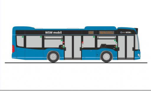 Miniature Mercedes Citaro 1/87 Rietze K WSW mobil Wuppertal 2012 Mercedes Citaro 1/87 Rietze K WSW mobil Wuppertal 2012 miniature