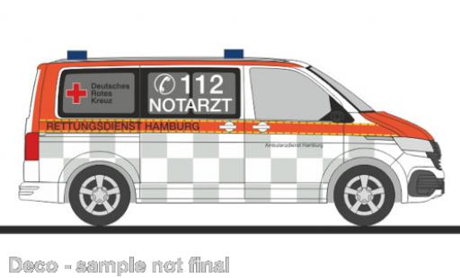Volkswagen T6 1/87 Rietze .1 DRK Ambulanzdienst Hamburg miniature