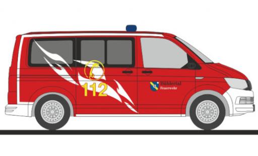 Miniature Volkswagen T6 1/87 Rietze bus pompiers Bühlertal Volkswagen T6 1/87 Rietze bus pompiers Bühlertal miniature