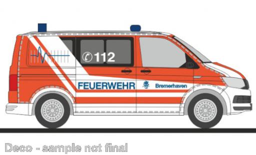 Miniature Volkswagen T6 1/87 Rietze pompiers Bremerhaven Volkswagen T6 1/87 Rietze pompiers Bremerhaven miniature