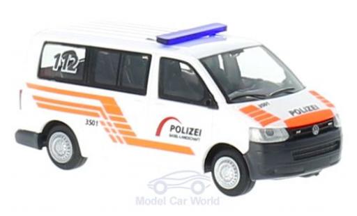 Volkswagen T5 1/87 Rietze Polizei Baselland (CH) ohne Vitrine miniature