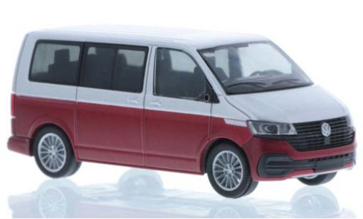 Miniature Volkswagen T6 1/87 Rietze .1 grise/rouge court- empattement Volkswagen T6 1/87 Rietze .1 grise/rouge court- empattement miniature