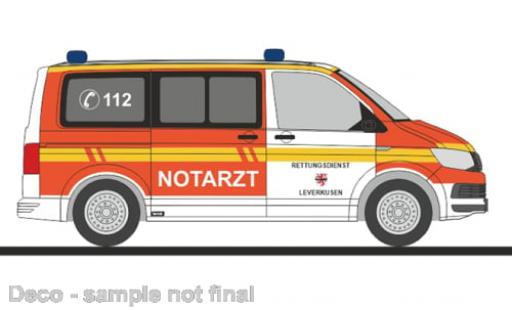 Volkswagen T6 1/87 Rietze Bus Rettungsdienst Leverkusen 1:87 miniature