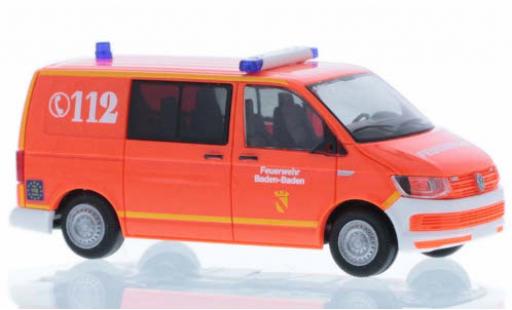Volkswagen T6 1/87 Rietze Feuerwehr Baden-Baden court- empattement miniature