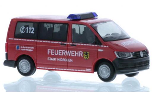 Volkswagen T6 1/87 Rietze Feuerwehr Nideggen court- empattement miniature