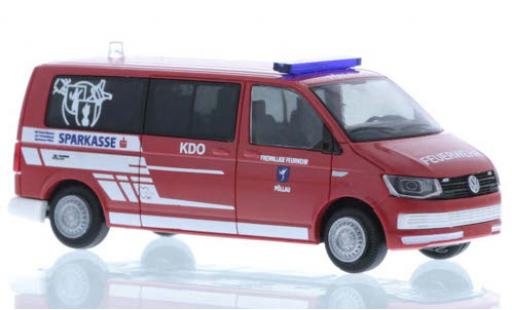 Volkswagen T6 1/87 Rietze Feuerwehr Pöllau (AT) plus long empattement miniature