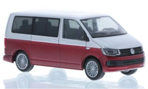Miniature Volkswagen T6 1/87 Rietze grise/rouge court- empattement Volkswagen T6 1/87 Rietze grise/rouge court- empattement miniature
