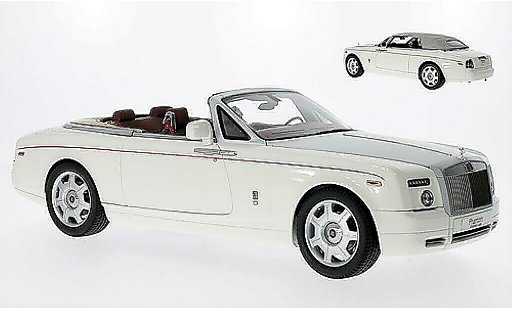 Rolls Royce Phantom Drophead Coupe 1/18 Kyosho blanche/mat-grise avec rotem Zierbandes LHD miniature