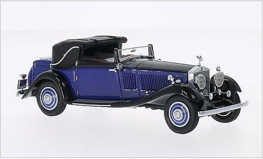 Rolls Royce Phantom Continental 1/43 Neo II DHC Gurney Nutting bleu/noire RHD miniature