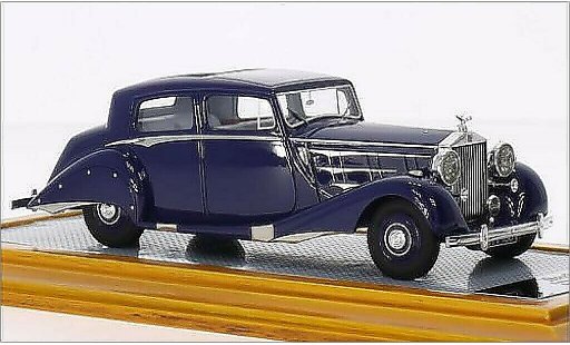 Rolls Royce Phantom Hooper 1/43 Ilario III Sedanca De Ville bleu RHD 1937 miniature