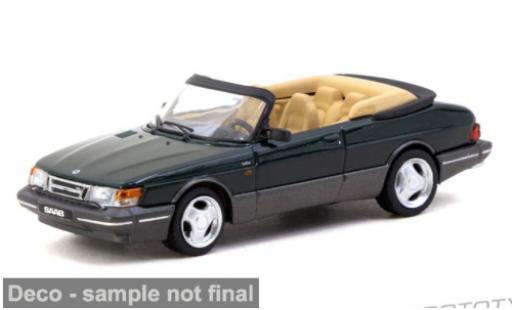 Saab 900 1/64 Tarmac Works Turbo Cabriolet verte 1997 1:64 miniature