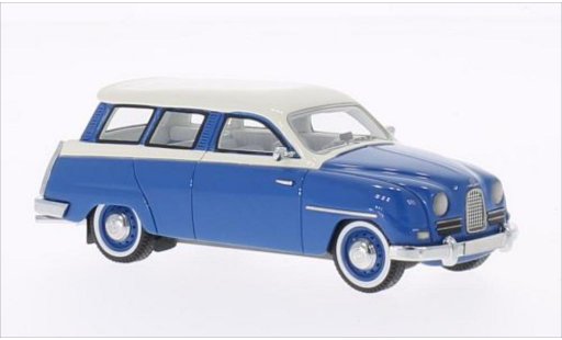 Saab 95 Base 1/43 Neo bleu/blanche 18 miniature