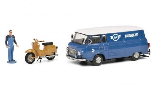 Miniature Barkas B 1000 1/43 Schuco Simson Kundendienst avec figurine et Simson Schwalbe KR51 Barkas B 1000 1/43 Schuco Simson Kundendienst avec figurine et Simson Schwalbe KR51 miniature