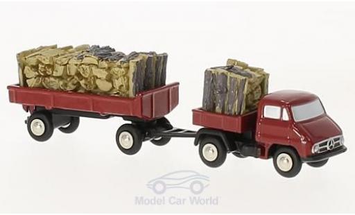 Miniature Mercedes Unimog 1/90 Schuco U411 rouge mit Anhänger und Holzbeladung Mercedes Unimog 1/90 Schuco U411 rouge mit Anhänger und Holzbeladung miniature