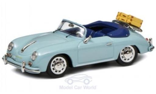 Porsche 356 1/43 Schuco A Cabriolet bleue mit Gepäck miniature