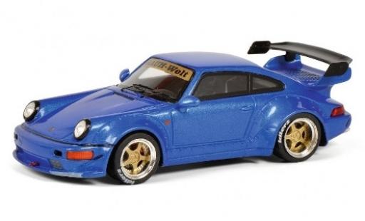 Porsche 964 RWB 1/43 Schuco 911 () RAUH-Welt RWB metallise bleue miniature