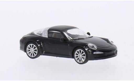 Miniature Porsche 991 Targa 1/87 Schuco 911 Targa 4S () metallise noire Porsche 991 Targa 1/87 Schuco 911 Targa 4S () metallise noire miniature