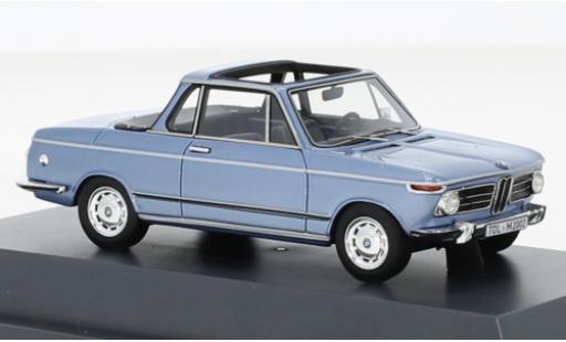 Bmw 2002 1/43 Schuco Baur Cabriolet metallise bleue 1975 miniature