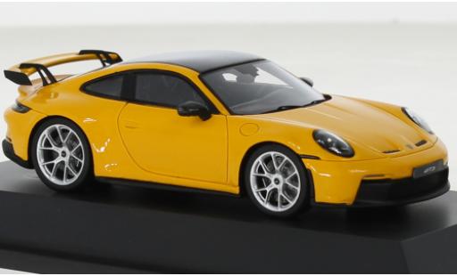 Miniature Porsche 992 GT3 1/43 Schuco 911  jaune Porsche 992 GT3 1/43 Schuco 911  jaune miniature