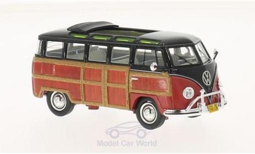 Miniature Volkswagen T1 B 1/43 Schuco Samba noire/Holzoptik Woody Volkswagen T1 B 1/43 Schuco Samba noire/Holzoptik Woody miniature