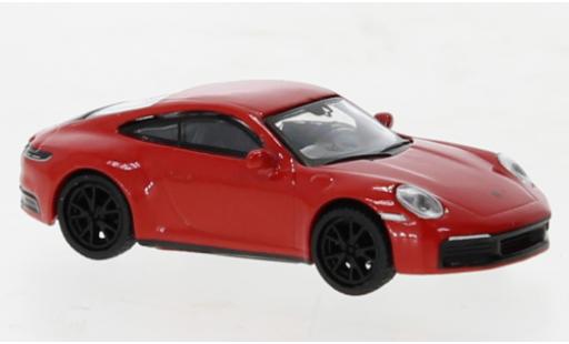 Miniature Porsche 992 S 1/87 Schuco 911  Carrera rouge Porsche 992 S 1/87 Schuco 911  Carrera rouge miniature