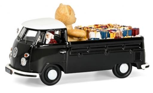 Miniature Volkswagen T1 1/43 Schuco Pritsche noire/blanche Christmas Edition 2020 avec charge et figurine de conducteur Volkswagen T1 1/43 Schuco Pritsche noire/blanche Christmas Edition 2020 avec charge et figurine de conducteur miniature